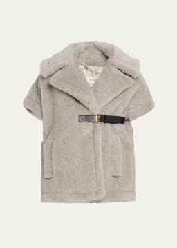 Belted Alpaca Wool Vest Cape