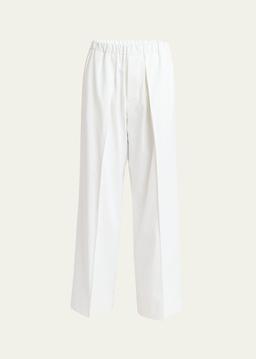 Long Pleated Trousers