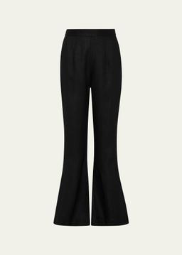 Tia Linen Flare Trousers