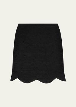 Crescent Mesh Mini Skirt