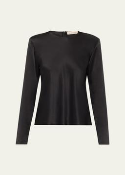 Ruth Crewneck Silk Top