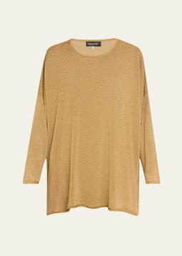 A-Line Bateau Neck Sweater (Long Length)