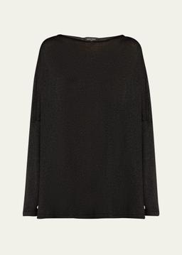 Slim Sleeve Slash Neck Sweater (Mid Plus Length)