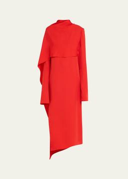 Asymmetric Scarf Dress