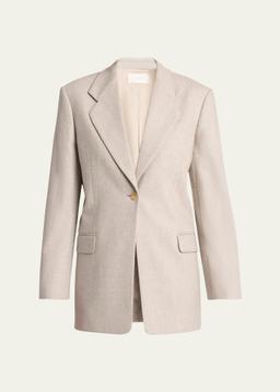 Vermont One-Button Wool Cashmere Jacket
