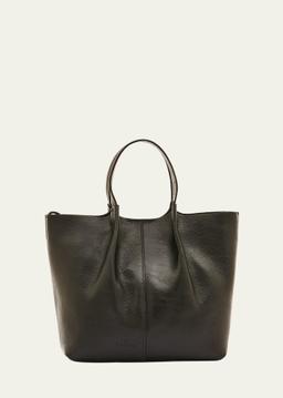 Nina Small Pleated Leather Tote Bag