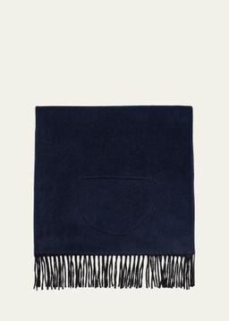 Cashmere Fringe Trim Pocket Scarf