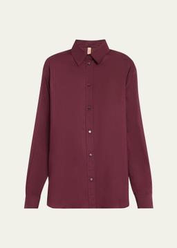 Oversized Button Down Cotton Voile Top