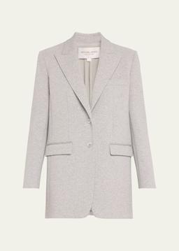 Single-Breasted Jersey Boyfriend Blazer