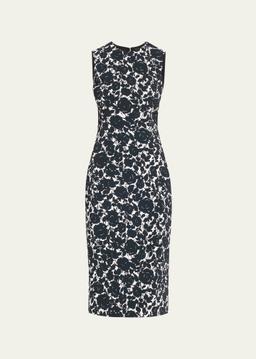 Floral Sheath Midi Dress