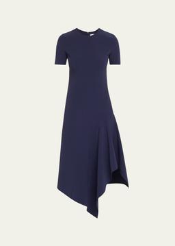 Handkerchief Midi Wool Dress