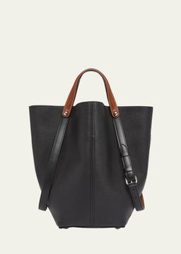 Medium Leather Shopper Tote Bag
