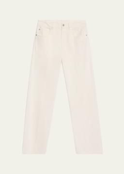 Contemporary Garment Dye Denim Pants with Sartorial Touch