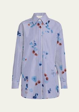 The Portrait Striped Button-Down Cotton Shirt