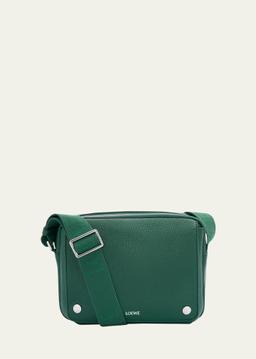 Men's XS Pebble Leather Messenger Bag