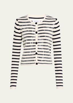 Nebula Sequined Striped Cardigan