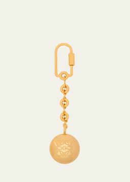 Anagram Pebble Keyring in Brass