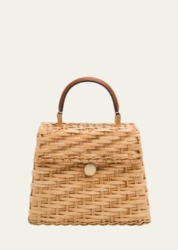 Sybil Flap Rattan Crossbody Bag