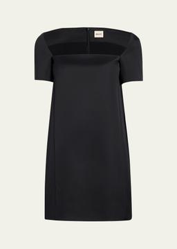 Benji Square-Neck Short-Sleeve Mini Dress