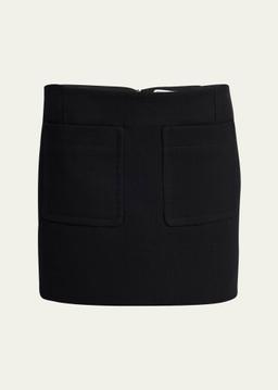 Front-Pockets Mini Pencil Skirt