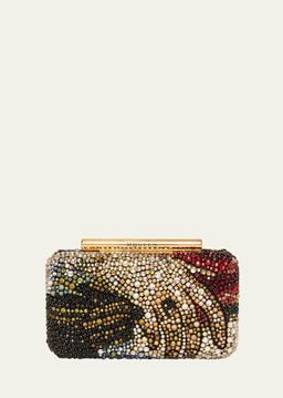 T-Bar Baroque Crystal Box Clutch Bag