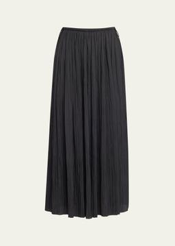 Ineze Pleated Midi Skirt