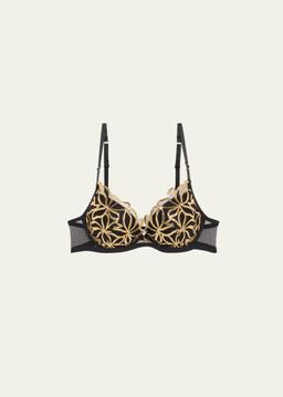 Eclats D'Or Metallic Embroidered Contour Bra