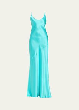 Charmaine U-Neck Silk Gown