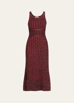 Samedi Rib Two-Tone Studded Dress