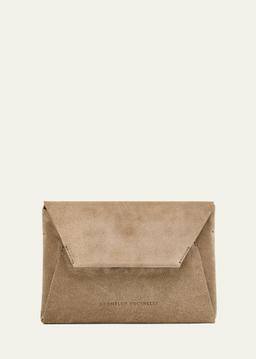 Envelope Flap Suede Wallet on Chain