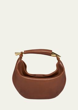 Small Sardine Leather Top-Handle Bag