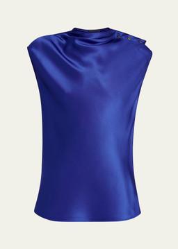 Double Silk Satin Blouse