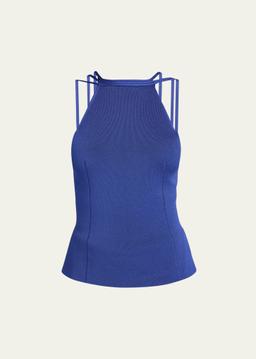 High-Neck Strappy Tank Top
