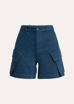 High Waist Cargo Shorts