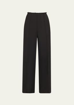 Leon Wool Raw-Edge Pants