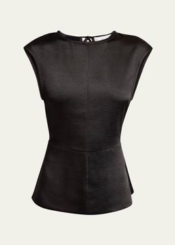 Clemence Sleeveless Satin Top