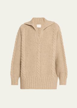 Cable-Knit Wool Sweater