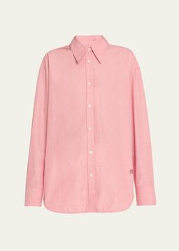 Pointy Collar Cotton Shirt