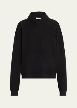 Wrap-Collar Sweatshirt
