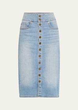 Karter Denim Knee-Length Skirt