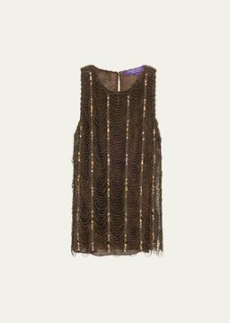 Niccola Beaded Scallop Blouse