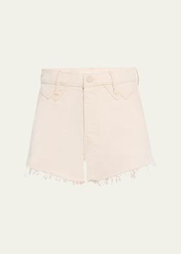 The Rocky Tomcat Kick Fray Denim Shorts