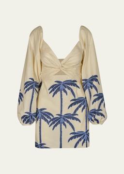 The Power of the Sea Embroidered Mini Dress