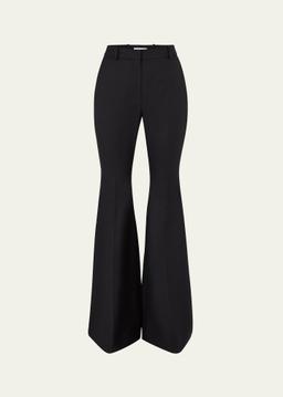 Flared Wool Trousers