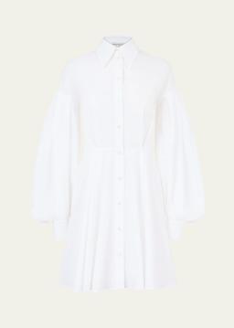 Cocoon Sleeve Poplin Mini Dress