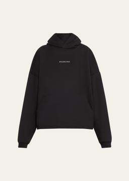 Logo Embellished Cropped Hoodie