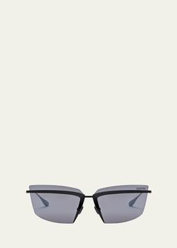 V-Lure Rimless Acetate & Titanium Cat-Eye Sunglasses