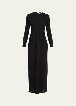 Anselm Draped Column Jersey Dress