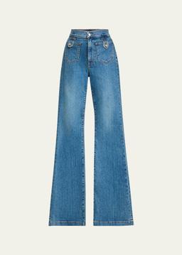 Beverly High-Rise Skinny Flare Jeans