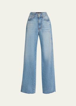 Kasey Mid-Rise Wide-Leg Jeans